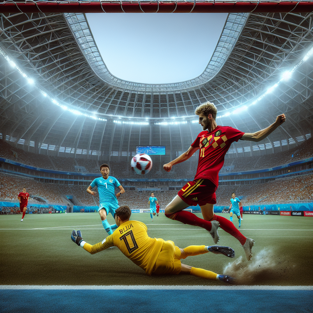 Belgium defeats Kazakhstan 3-0 in Astana, decisive goal under stadium lights