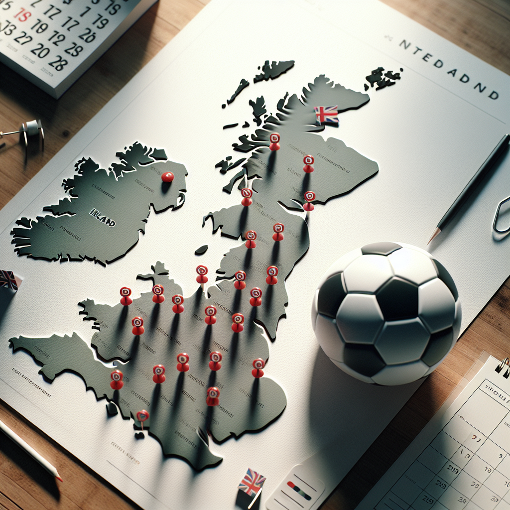 Editorial photo symbolizing Euro 2028 host cities and match dates announcement.